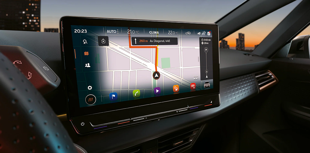 In-car infotainment display